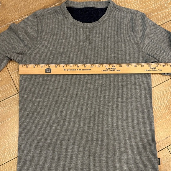 Eddie Bauer Men's Grey Waffle Knit Thermal Long Sleeve Shirt - Size M - Picture 4 of 8